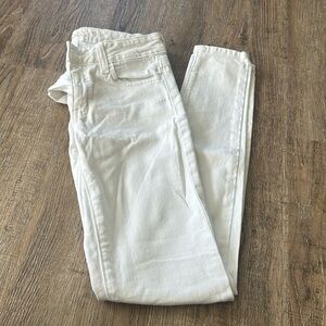 American Eagle Outfitters Cream Skinny Pants